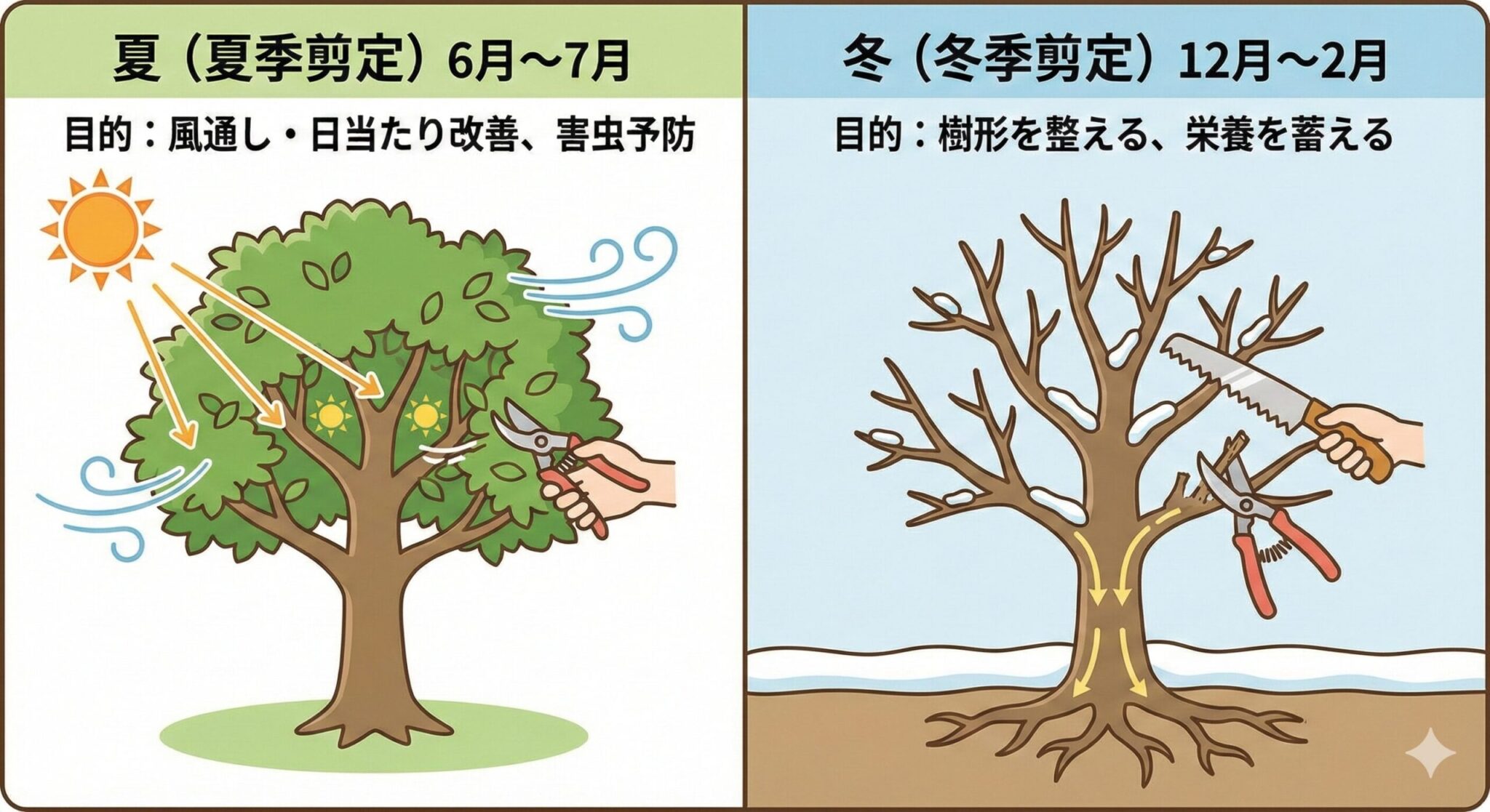 【庭木の剪定時期カレンダー】種類別一覧と初心者でも失敗しない方法を徹底解説 – グリーンデザイナーズ