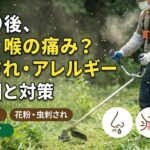 草刈り後に鼻水・喉の痛み？それは風邪じゃないかも。「草刈りアレルギー」の原因とプロの予防策