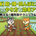 【最新版】庭・畑・田んぼ、場所ごとに違う！草刈りの正解とラクするコツ